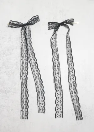2 PC Long Lace Hairclips