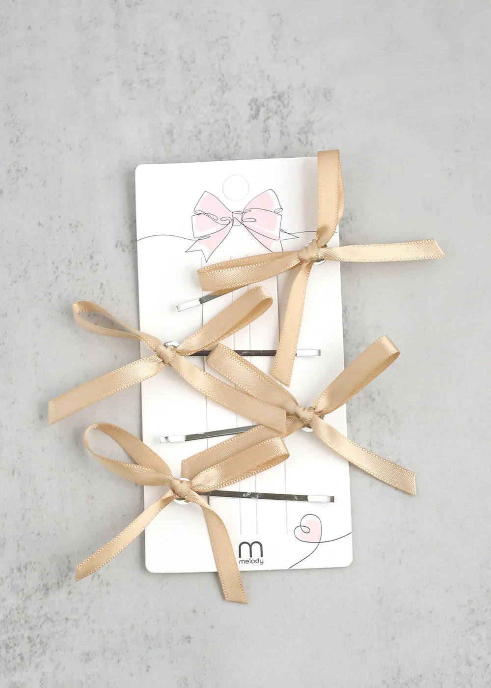 4-PC Cute Hair Bow Pins