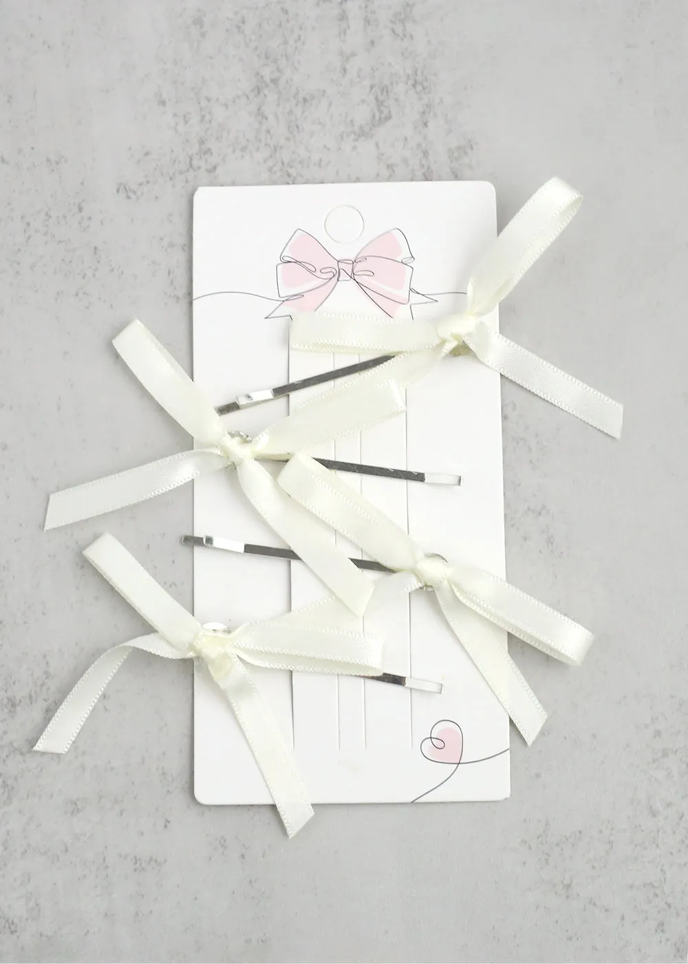 4-PC Cute Hair Bow Pins