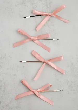 4-PC Cute Hair Bow Pins