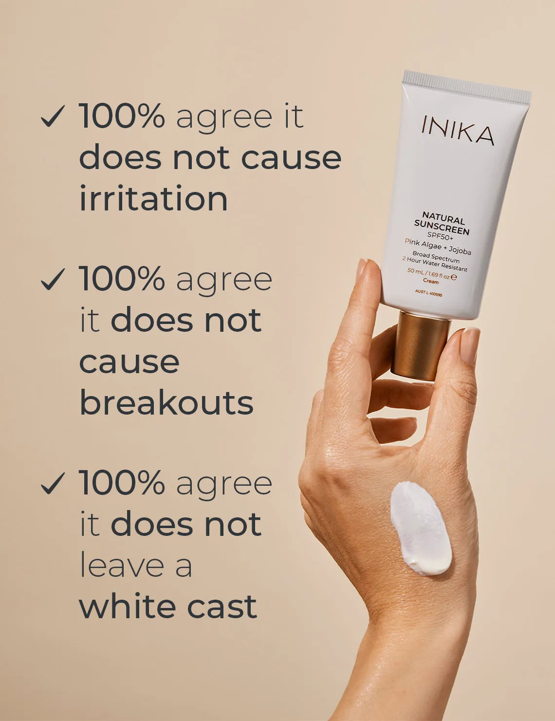 INIKA Organic Natural Sunscreen SPF50  50mL Inika Organic