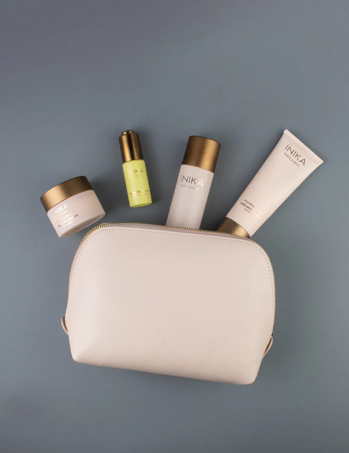 INIKA Organic Vegan Leather Cosmetic Pouch (Large) Inika Organic