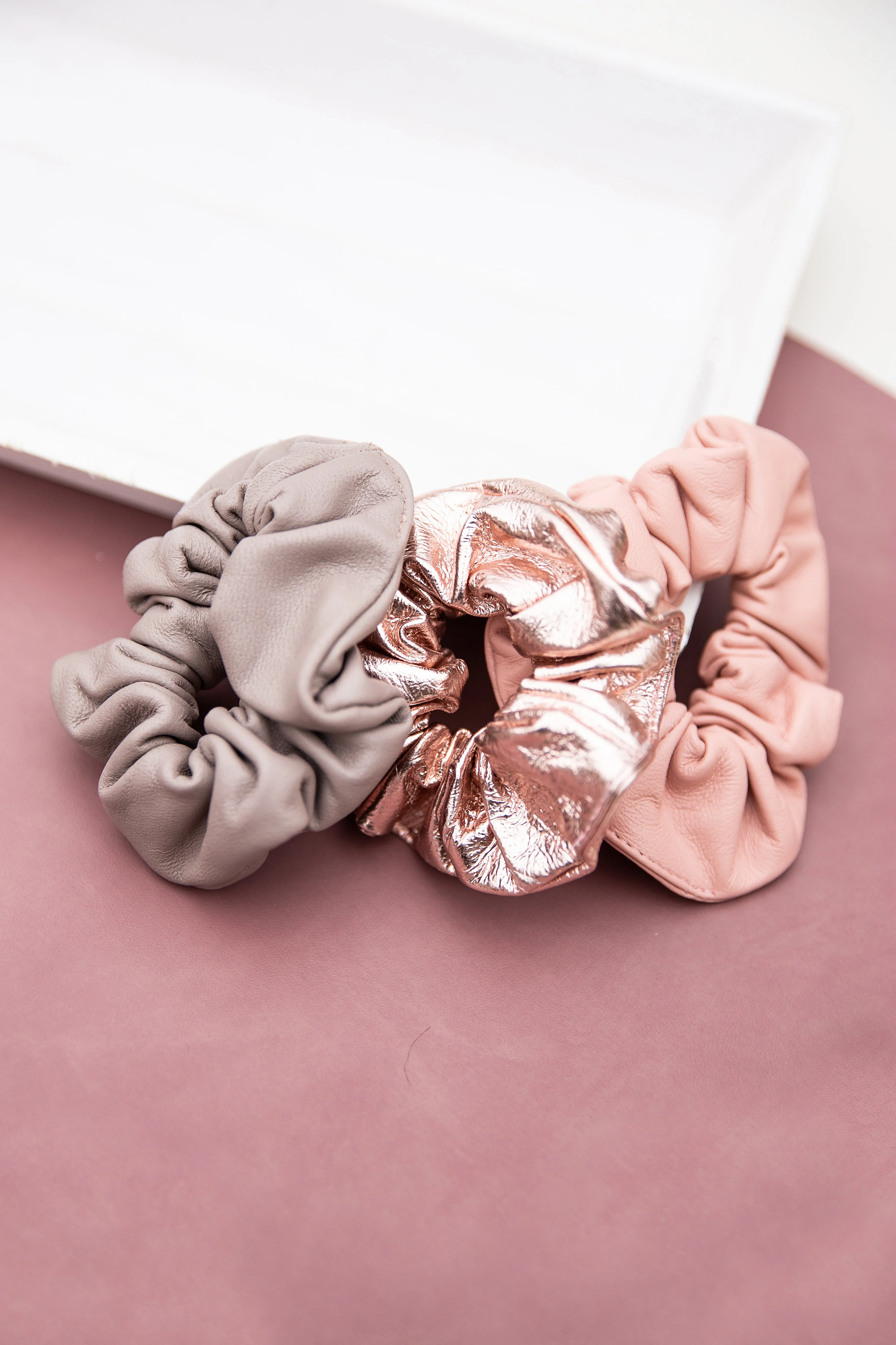 Leather Hand Made Scrunchies