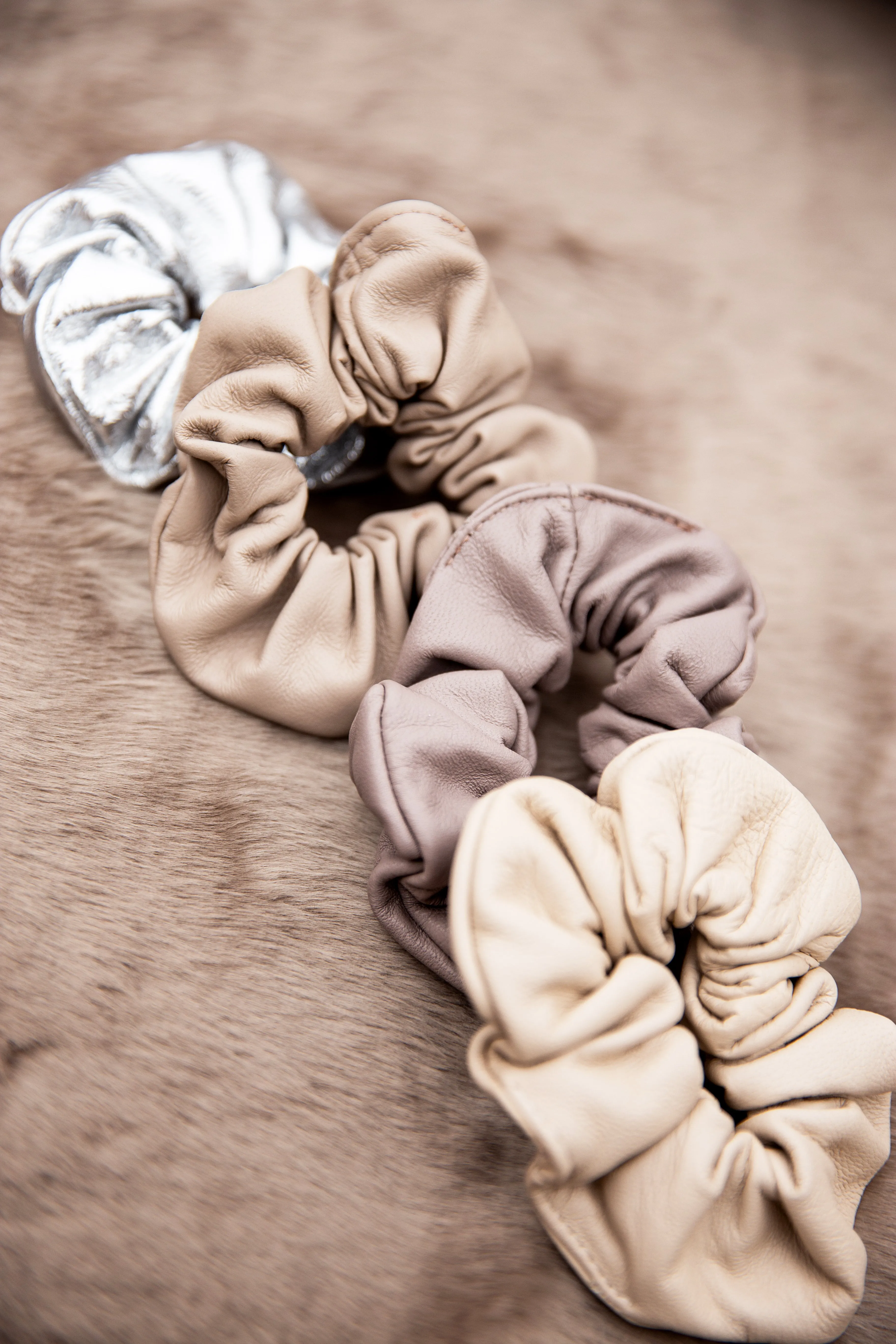 Leather Hand Made Scrunchies