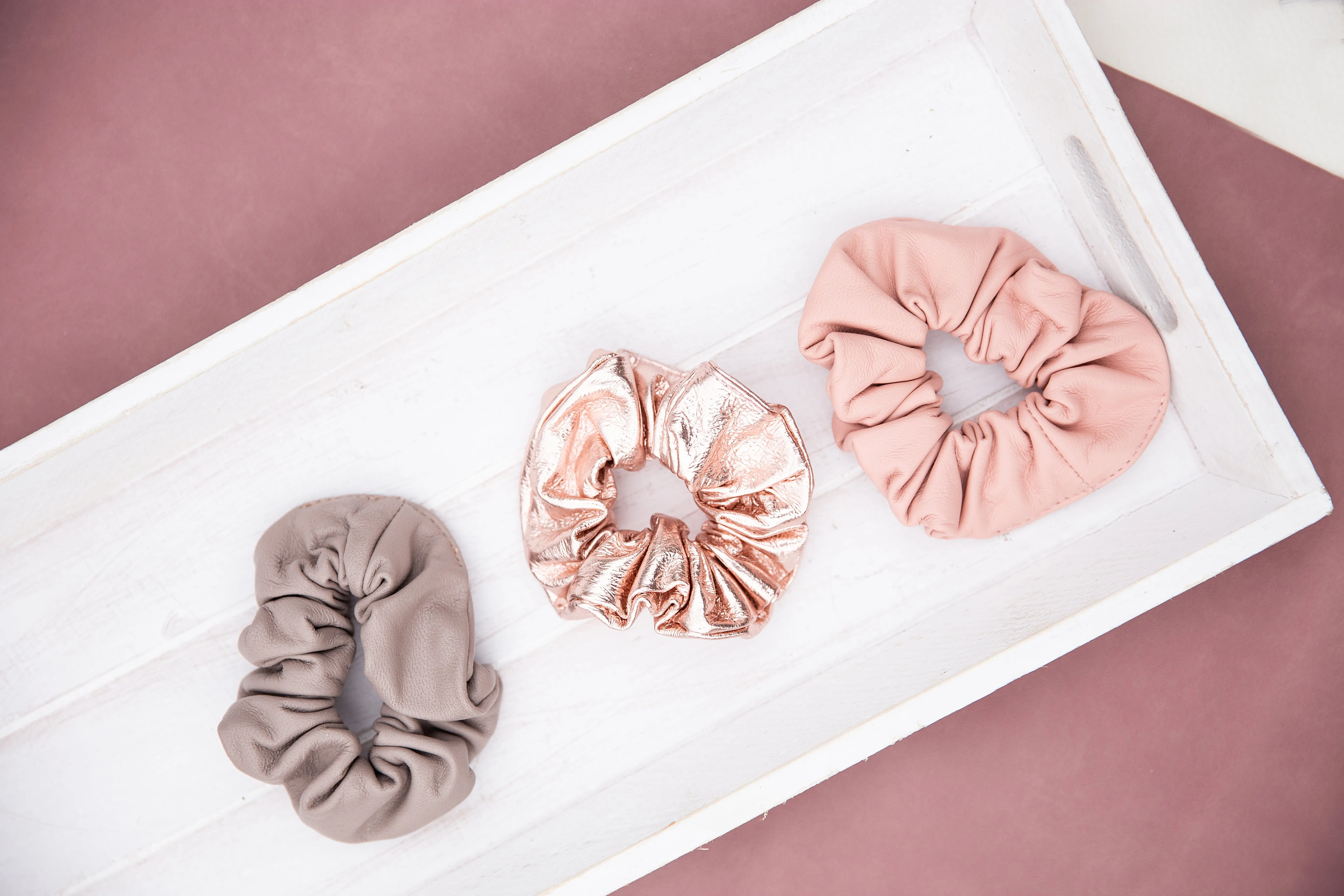 Leather Hand Made Scrunchies