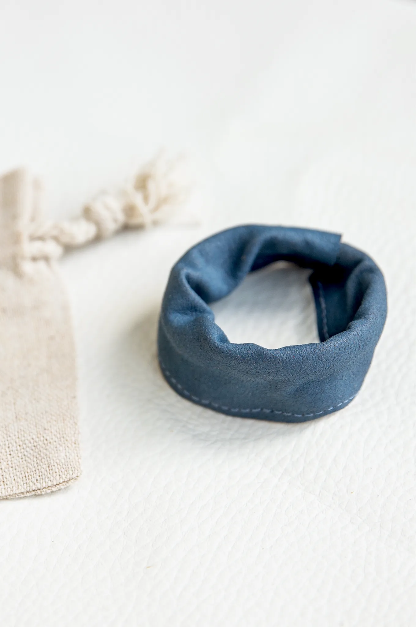 Leather Ponytail Hair Cuff Elastic