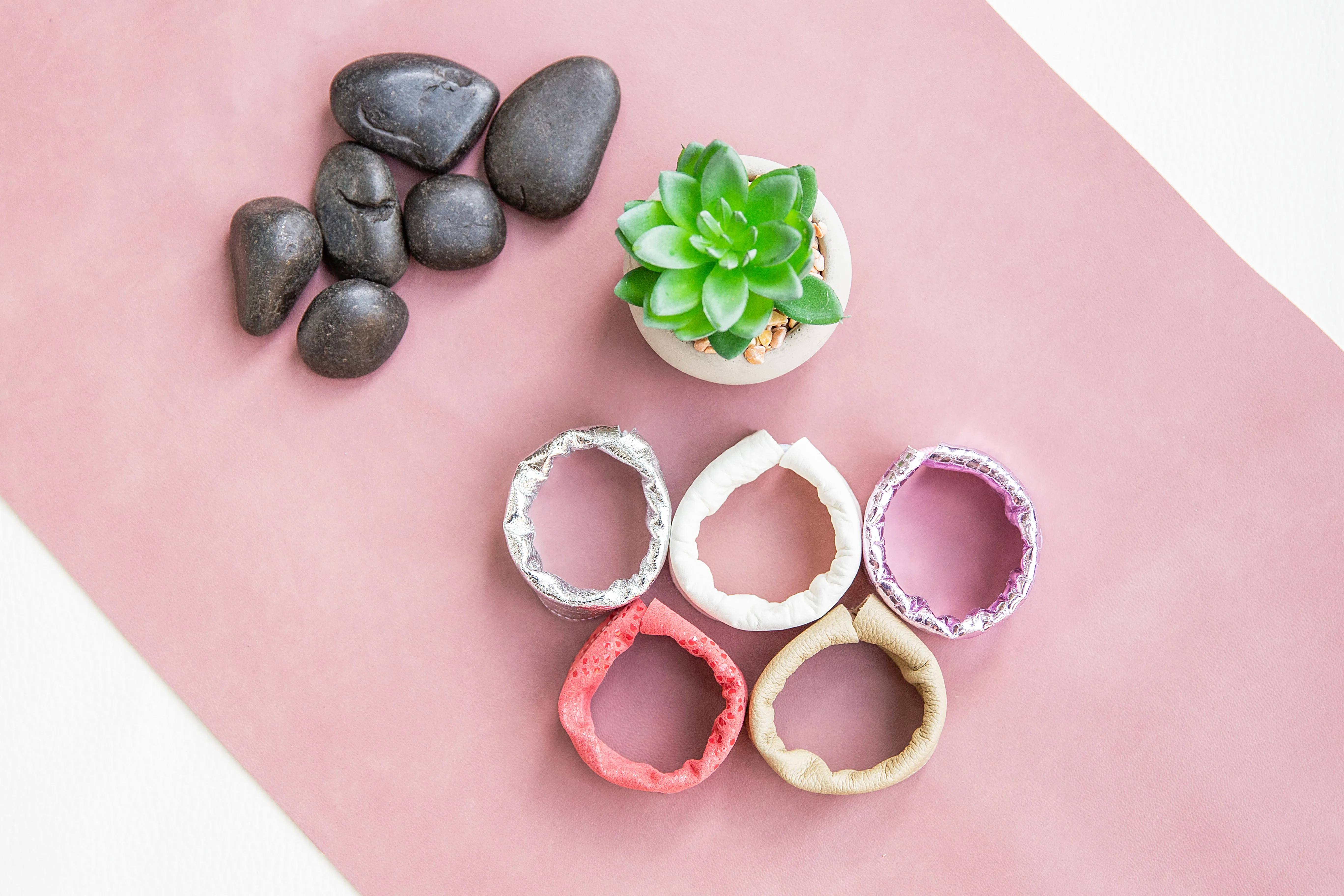 Leather Ponytail Hair Cuff Elastic