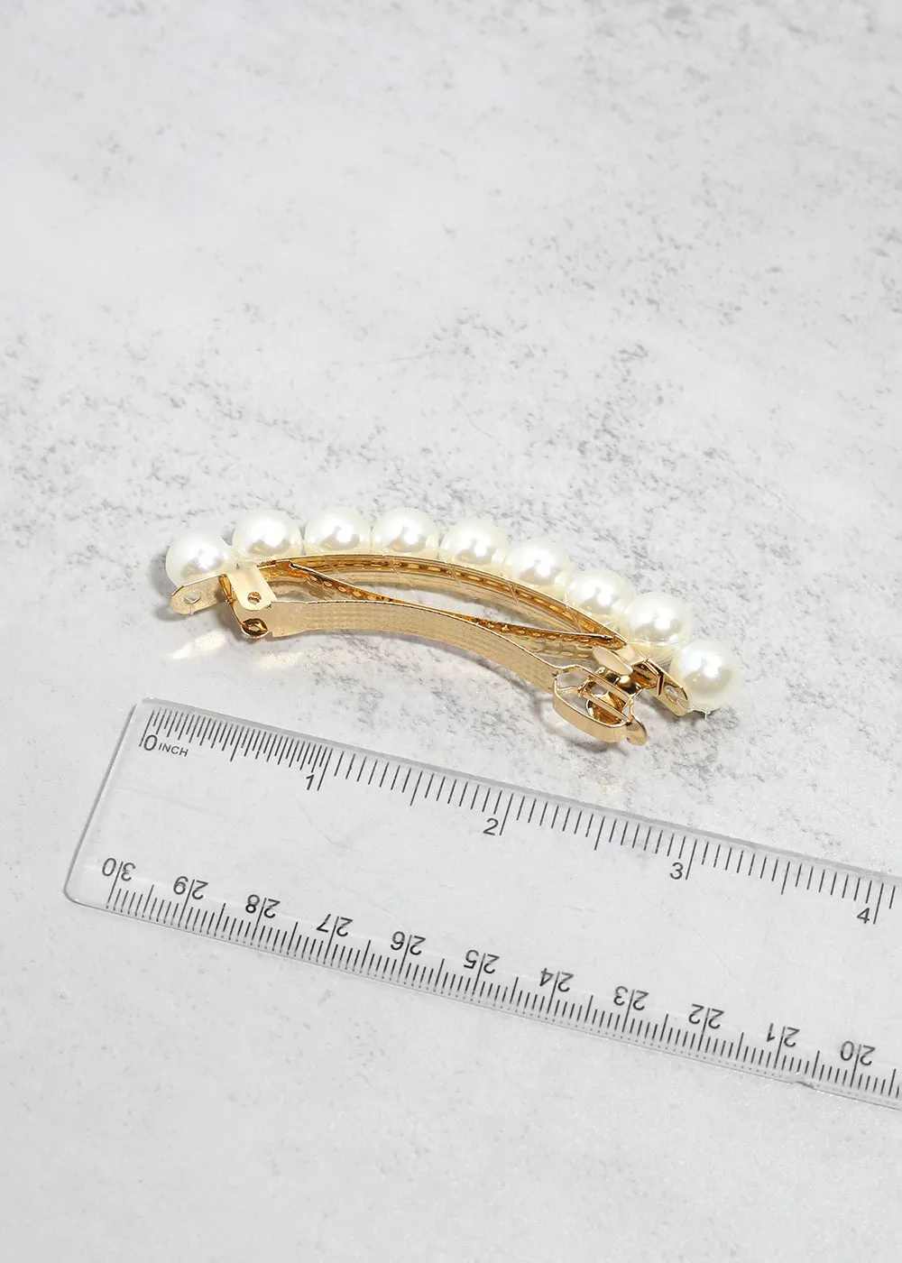 Pearl Pop Gold Hair Clip