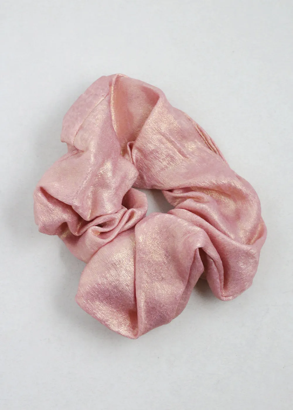 Shimmering Metallic Scrunchies