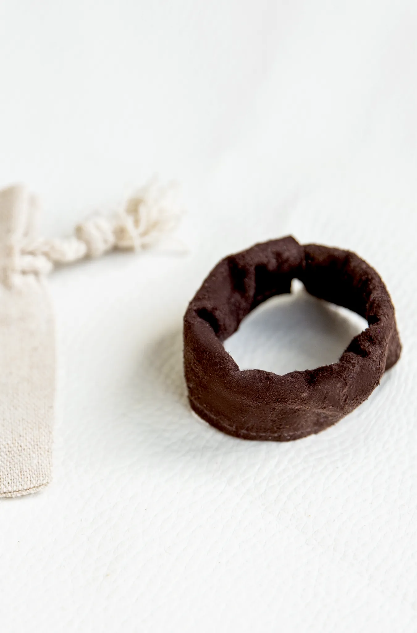 Suede Ponytail Hair Cuff Elastic
