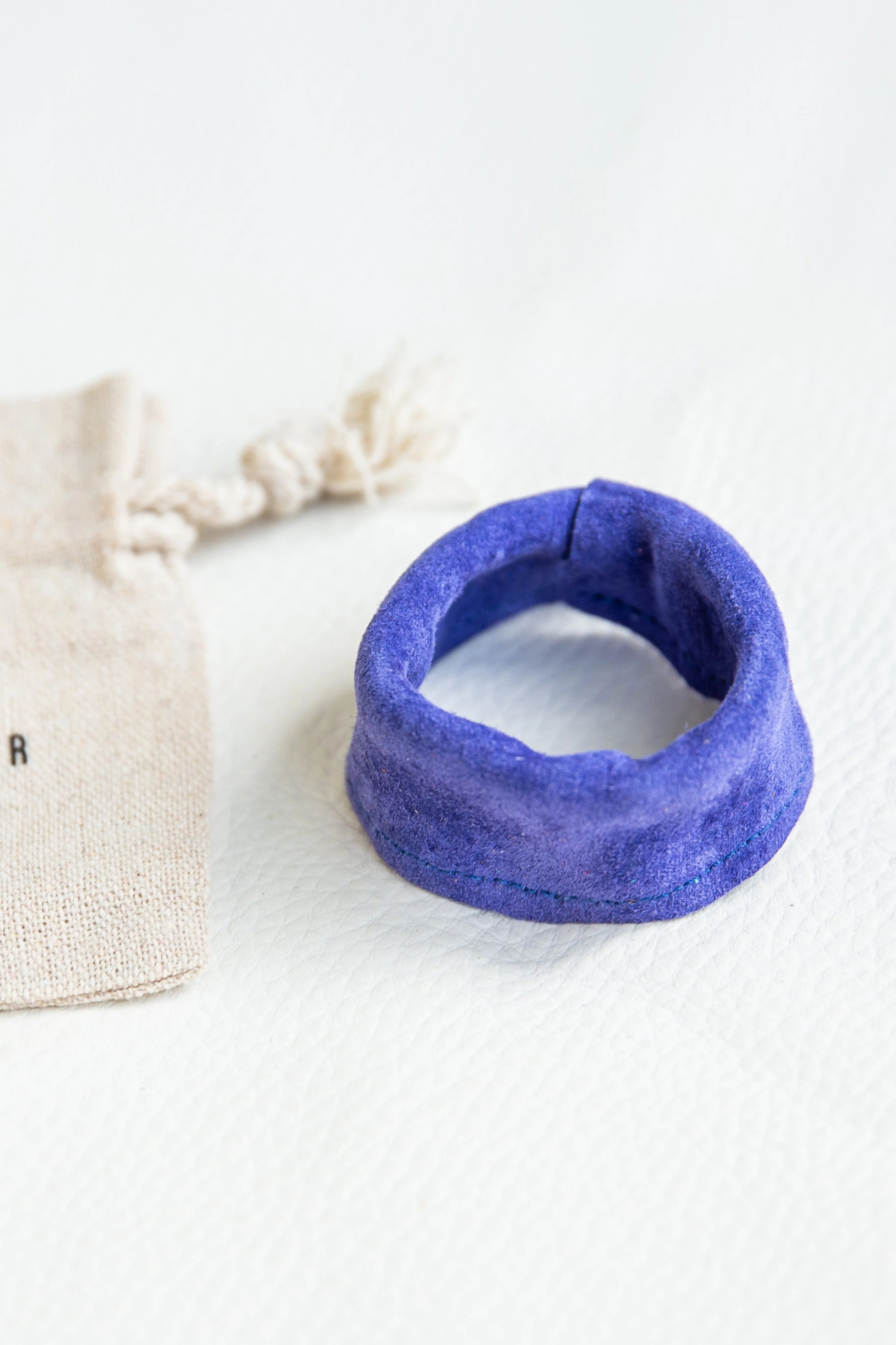 Suede Ponytail Hair Cuff Elastic
