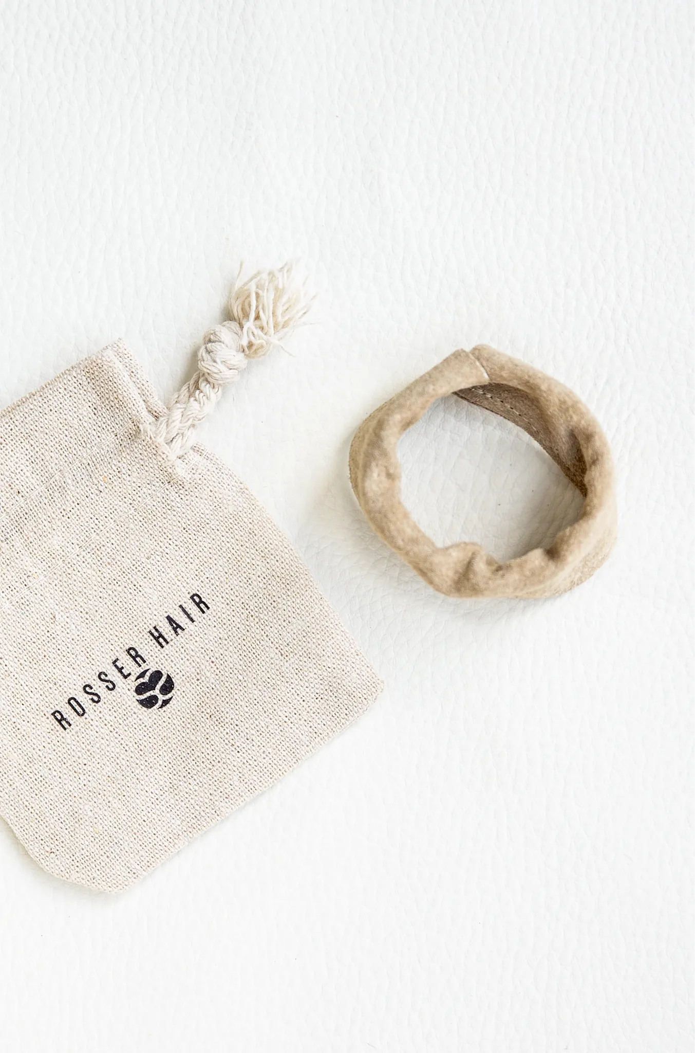 Suede Ponytail Hair Cuff Elastic