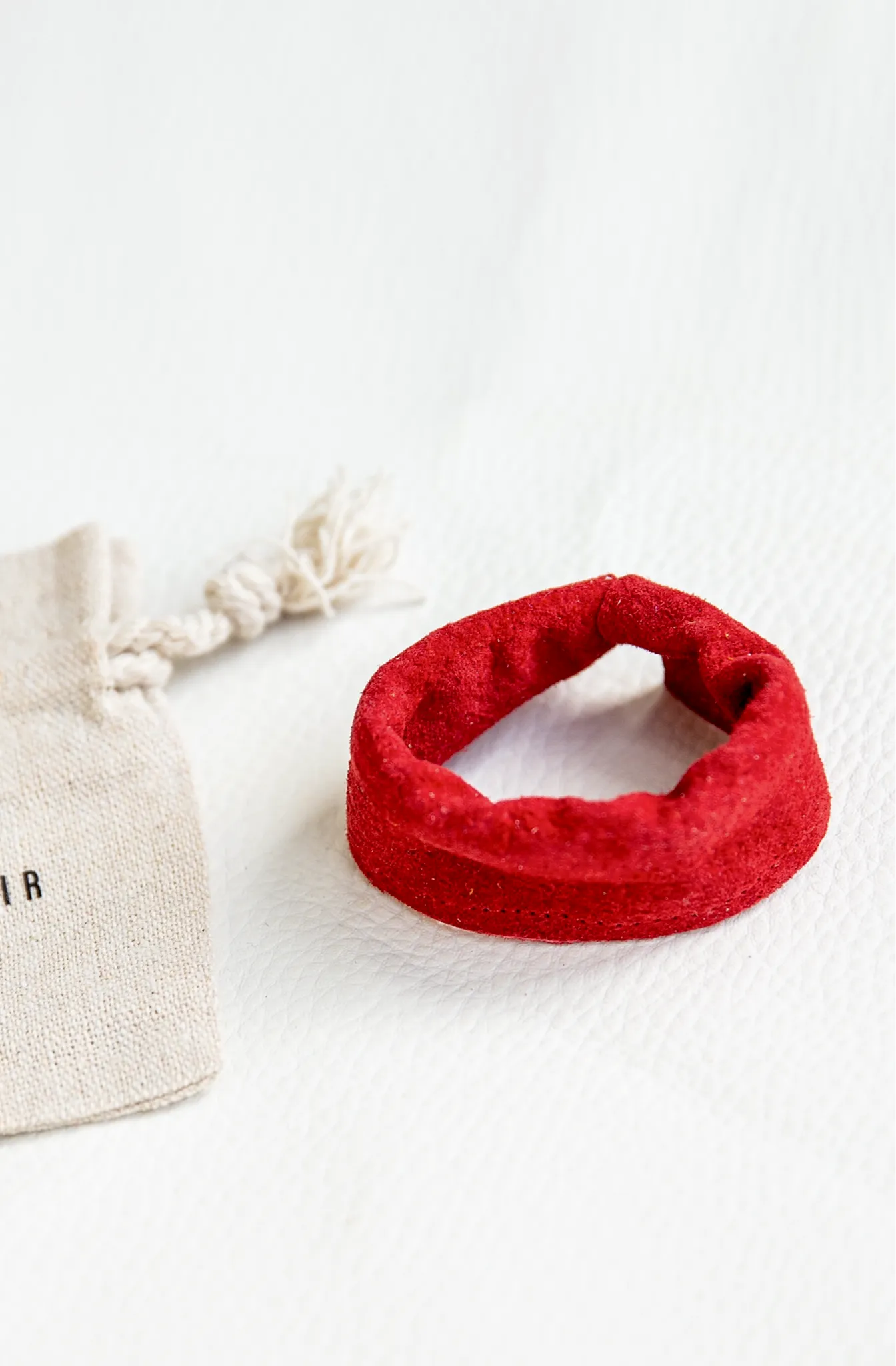 Suede Ponytail Hair Cuff Elastic